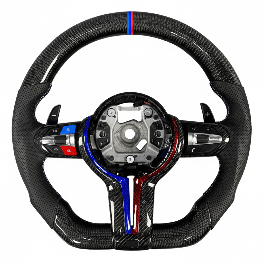 BMW - M Performance Style Carbon Fiber With Led Display Steering Wheel