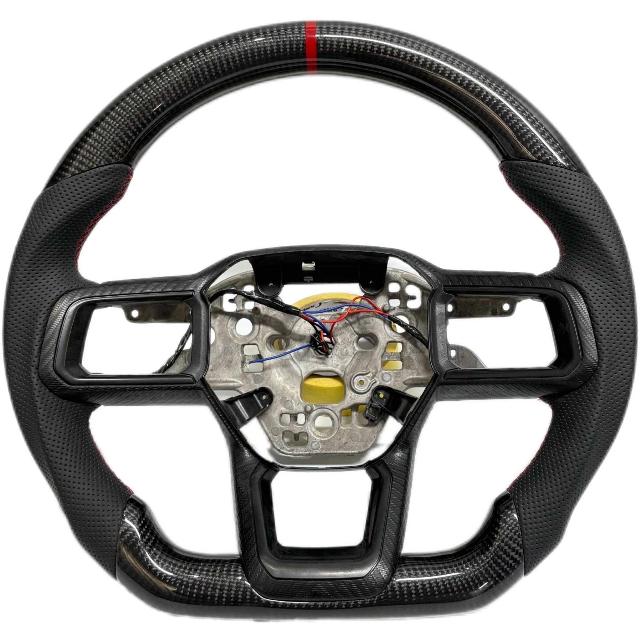 2024+ Ford Mustang - Carbon Fiber Steering Wheel With Leather - American Steering