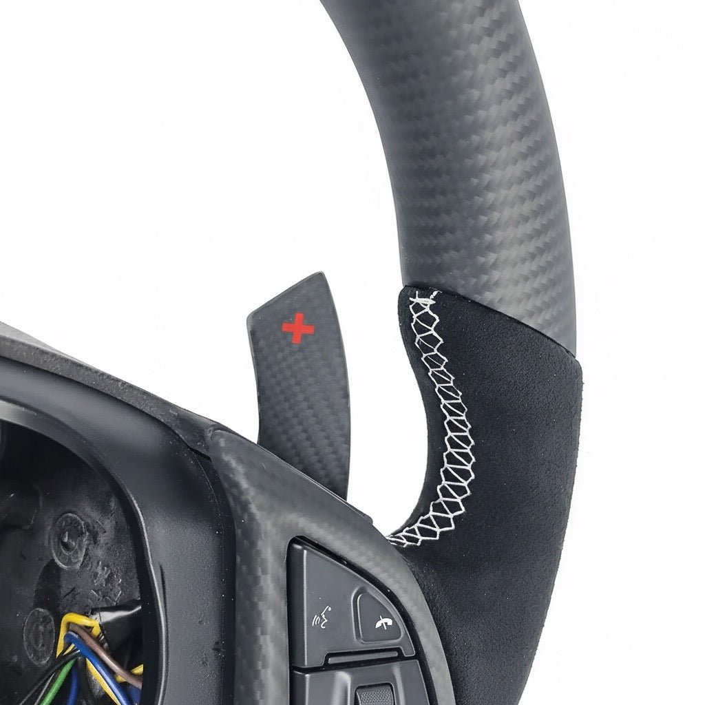 (2017-2024) Chevrolet Camaro - Matte Carbon Fiber Steering Wheel With Alcantara - American Steering