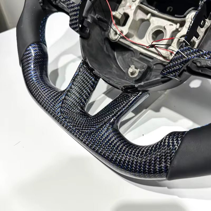 2015-2023 Dodge - Carbon Fiber Steering Wheel With Leather and Led Display