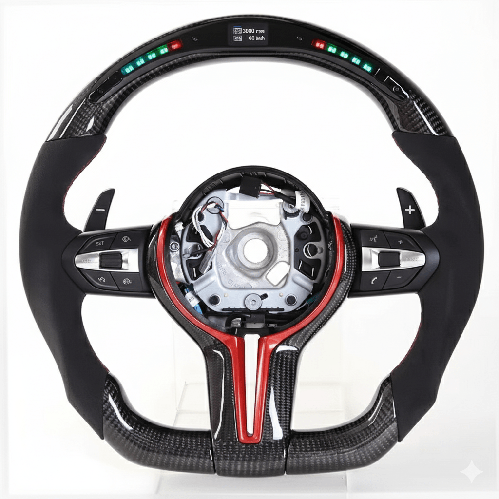BMW - M Performance Style Carbon Fiber Steering Wheel With Led Display
