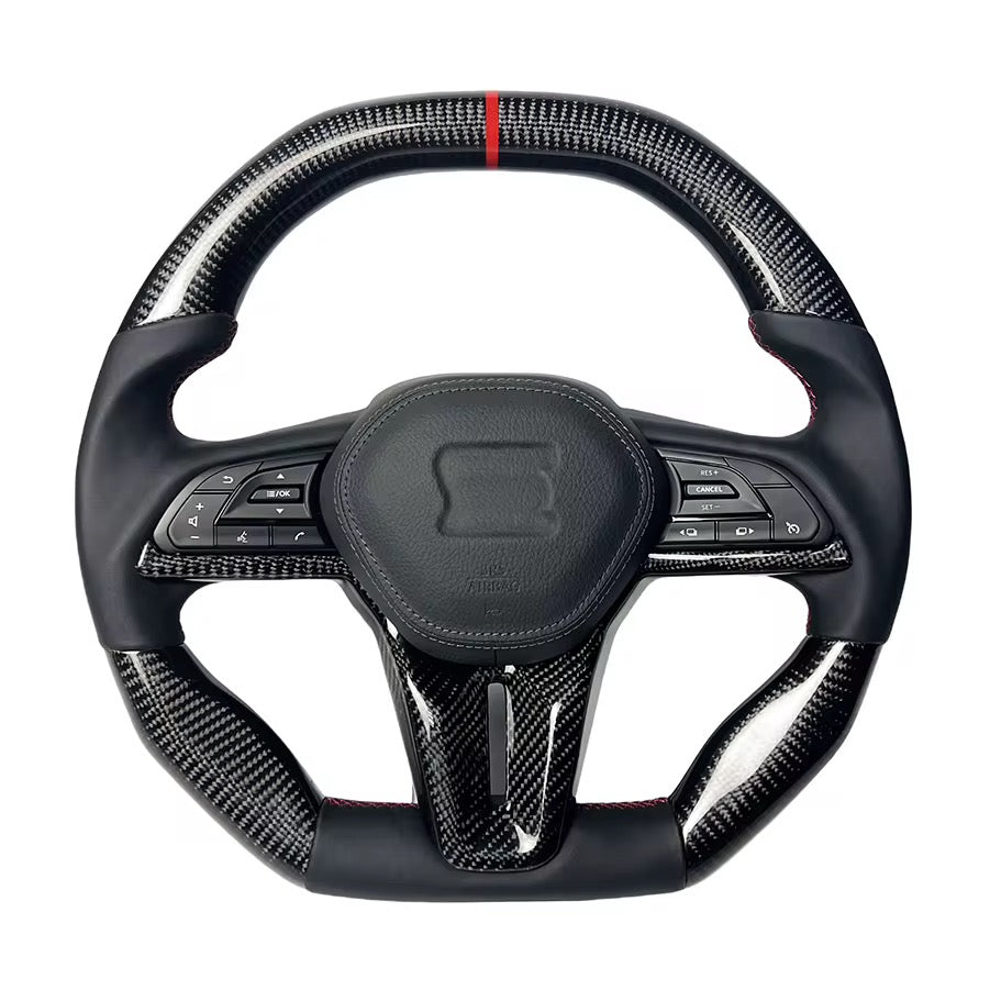 (2017-2021) Nissan GTR - Carbon Fiber Steering Wheel With Leather - American Steering
