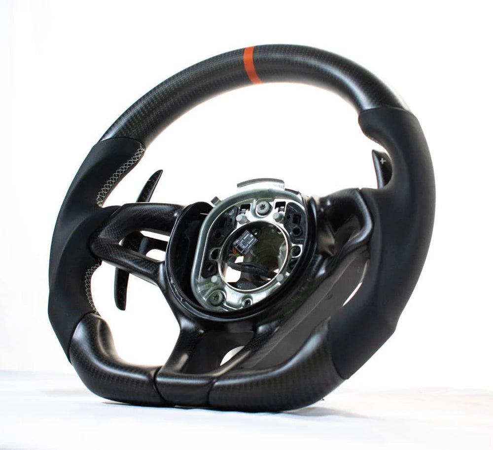 McLaren 570LT/600LT - Carbon Fiber With Leather Steering Wheel - American Steering