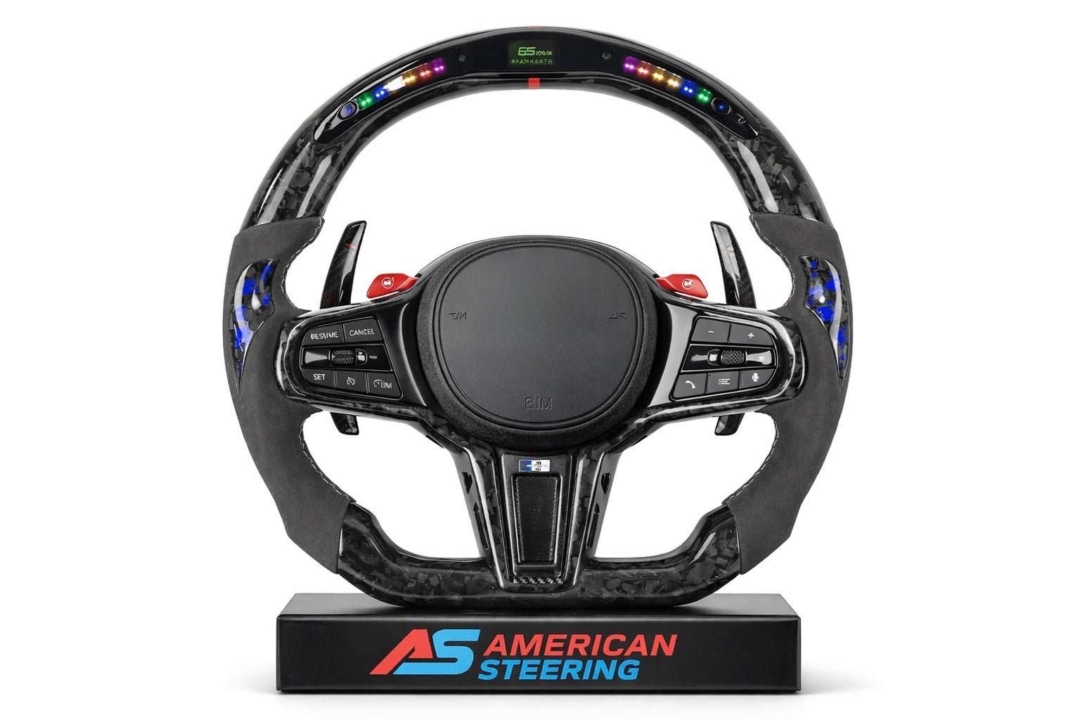 2020+ BMW - LED Display With Alcantara Forged Carbon Fiber Steering Wheel