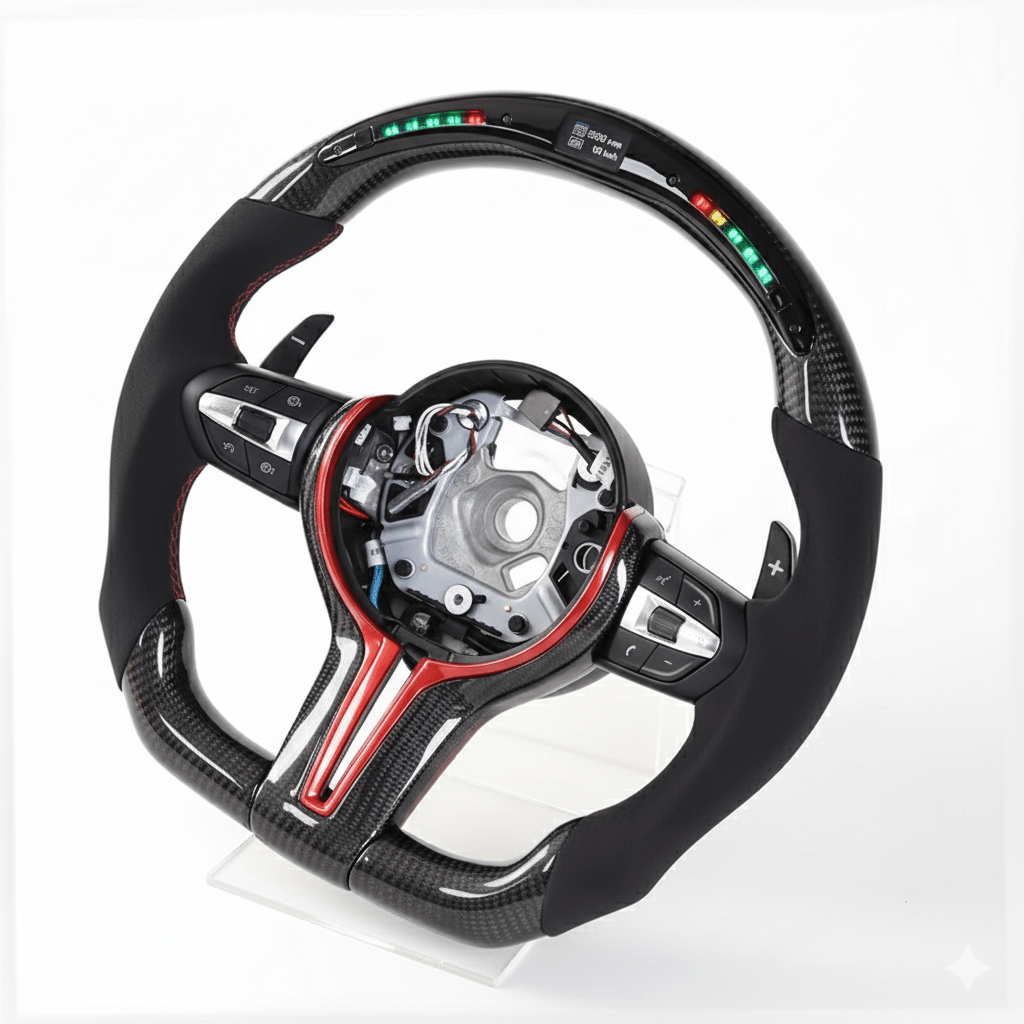 BMW - M Performance Style Carbon Fiber Steering Wheel With Led Display
