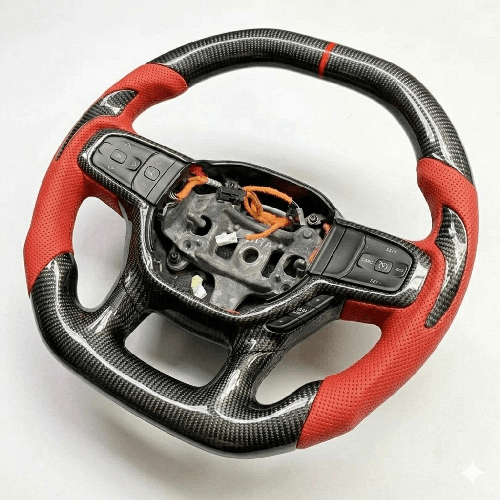 2019+ Dodge Ram 1500 / 2500 / 3500 Carbon Fiber Steering Wheel with LED