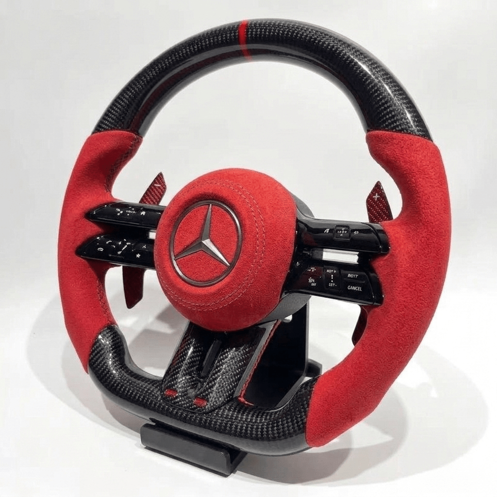2024+ Mercedes Benz - Carbon Fiber Steering Wheel With Paddle Shifters