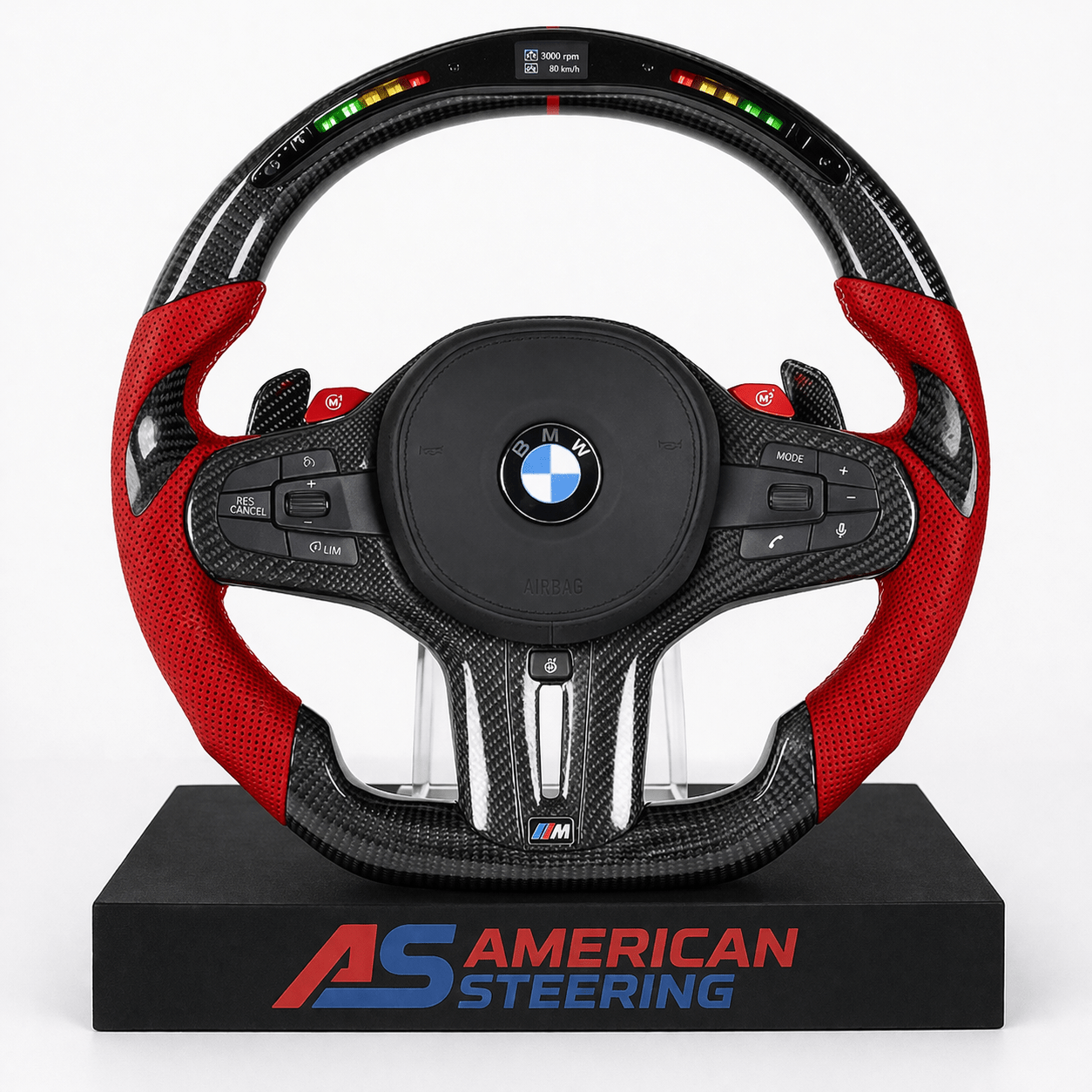 BMW G-Chasis - Custom Carbon Fiber With Led Display Steering Wheel