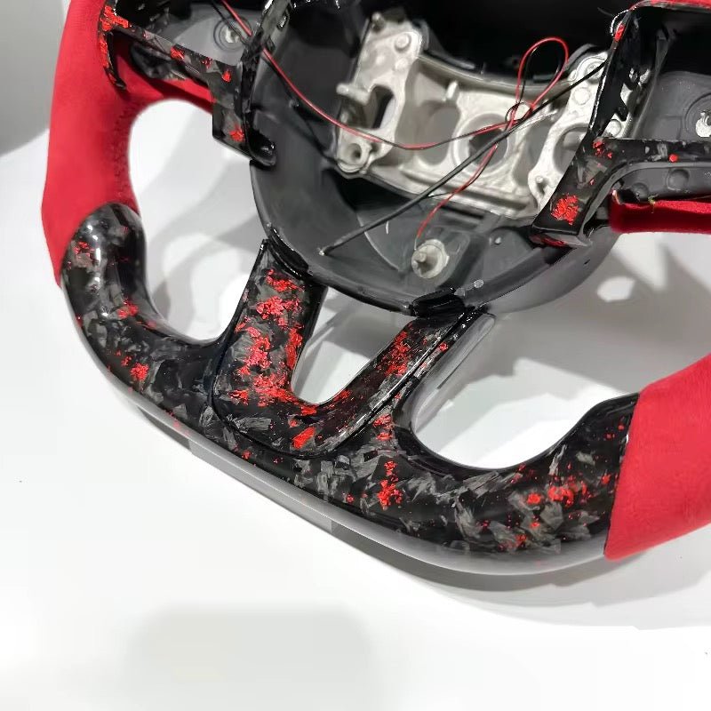 Dodge - Forged Carbon Fiber Steering Wheel With Red Leather & Led Display