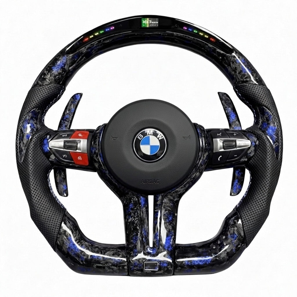 2015+ BMW - Forged Carbon Fiber With Led Display Steering Wheel