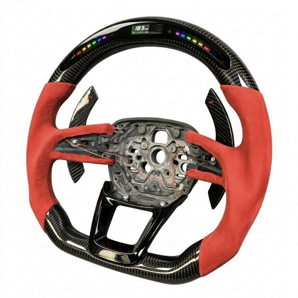 Audi - Carbon Fiber With Led Display Steering Wheel