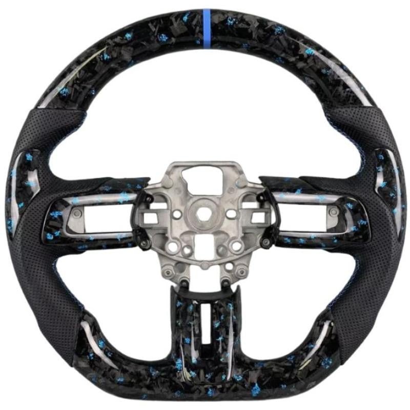 Ford Mustang (2018–2023) Carbon Fiber Steering Wheel with Leather Grip