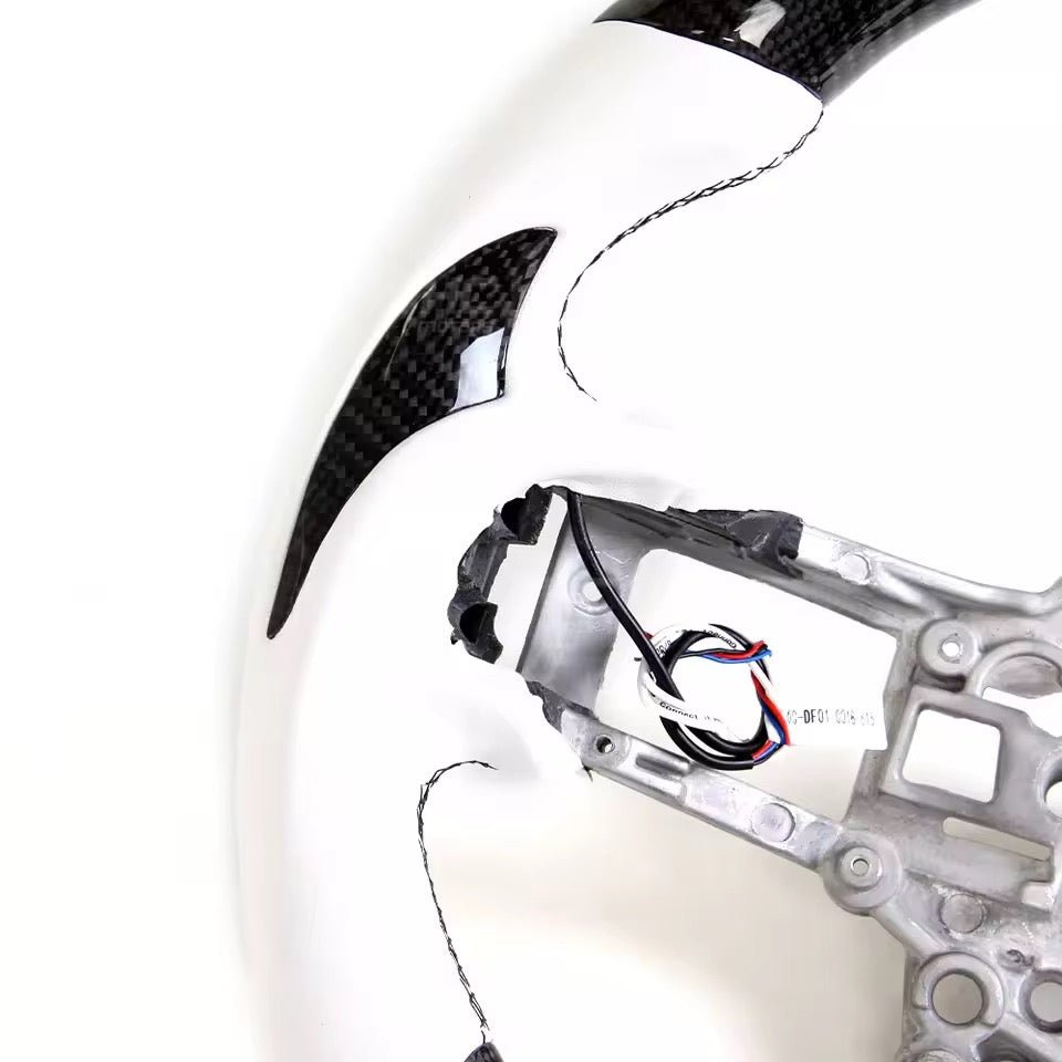 (2018-2020) Ford Mustang GT - Led Carbon Fiber Steering Wheel With Leather - American Steering