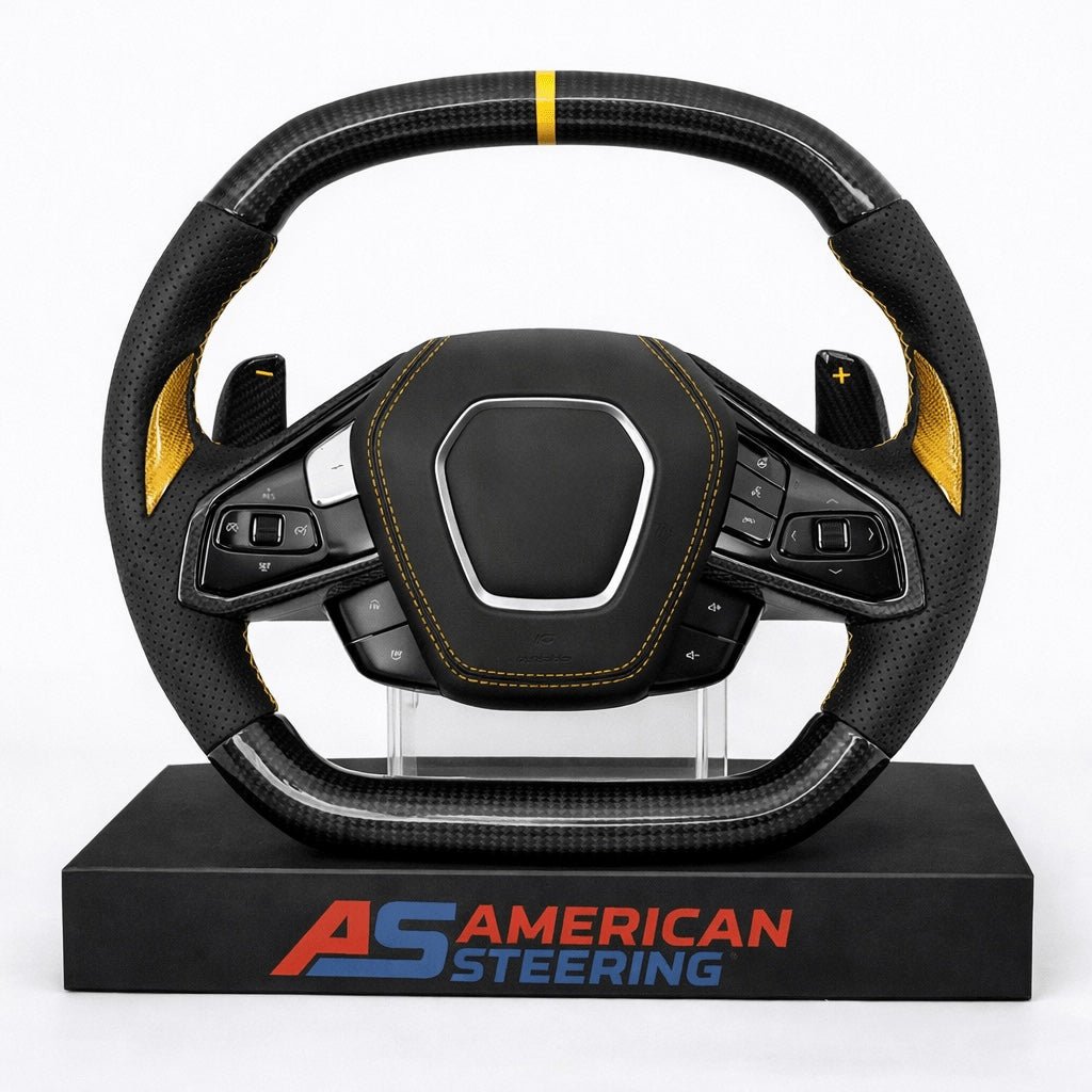 Corvette C8 - Custom Carbon Fiber Steering Wheel