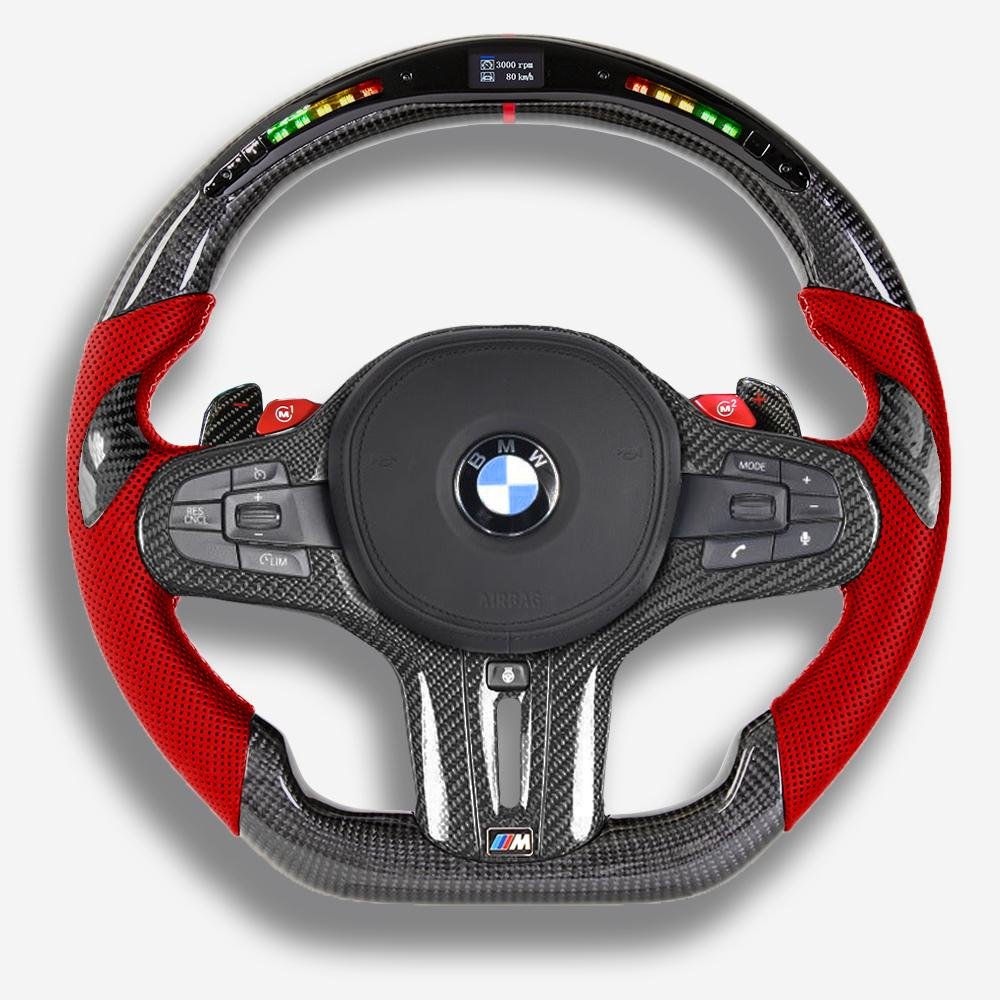 2020+ BMW - Custom Red Carbon Fiber Steering Wheel